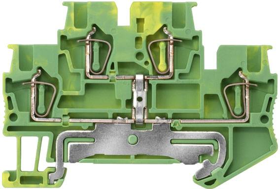 Siemens 8WH20200CE07 Dobbeltlags-beskyttelseslederklemme 4.2 mm Fjedertræk-tilslutnng Grøn-gul 50 stk Piece