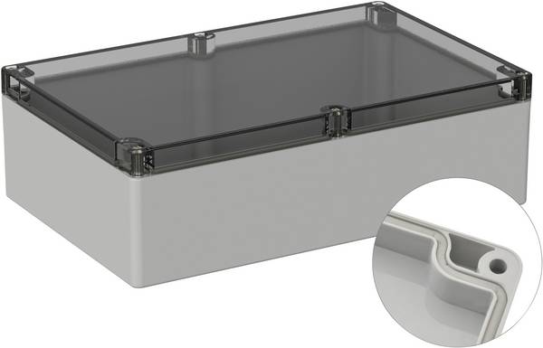 TRU COMPONENTS  TC-9065576 Outdoor-kabinet 300 x 230 x 85  Polykarbonat   Gråhvid (RAL 7035) 1 stk