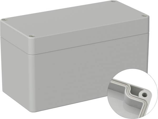 TRU COMPONENTS TC-9065668 Industrikabinet 160 x 80 x 90 ABS Gråhvid (RAL 7035) 1 stk