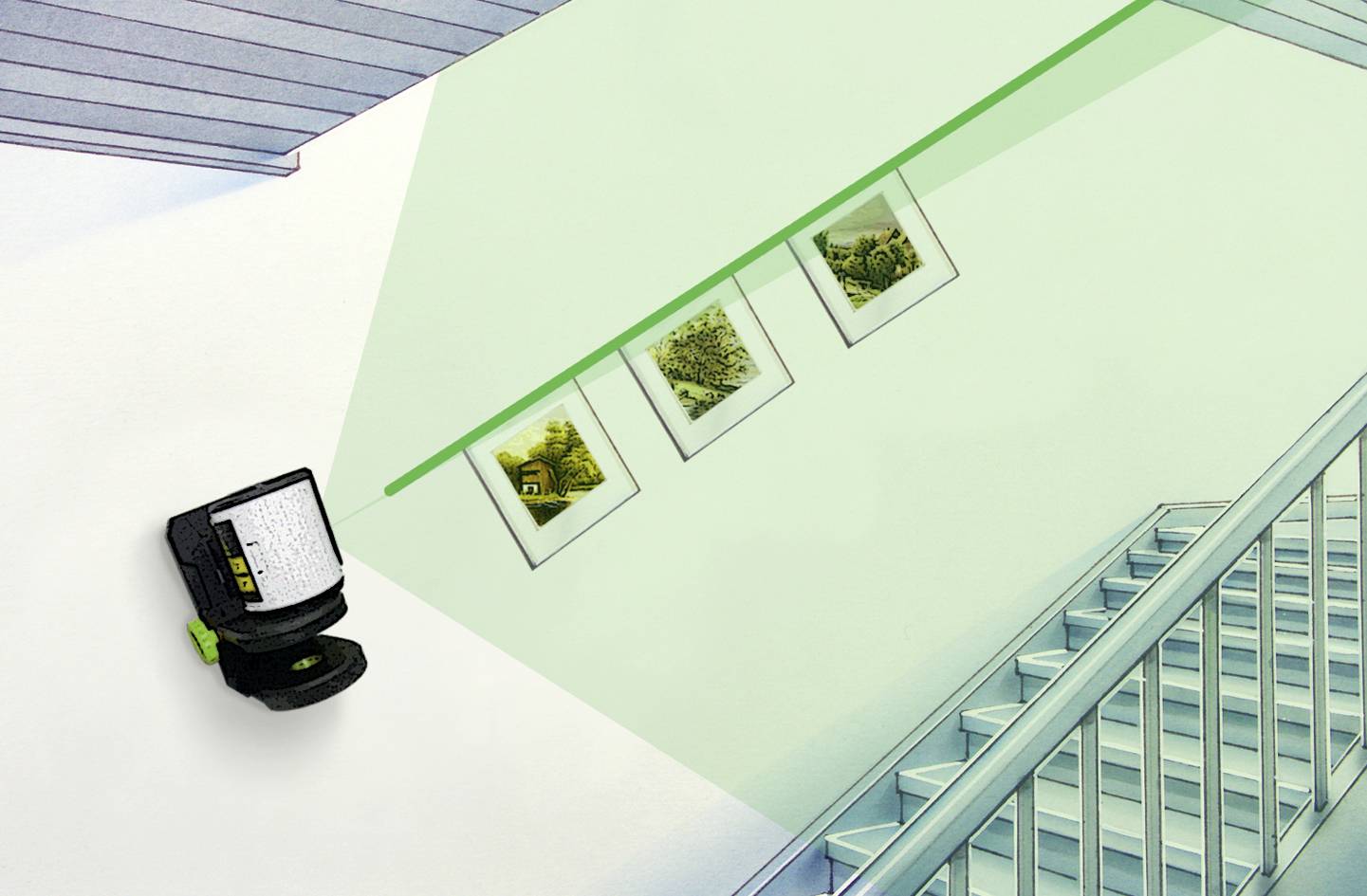 Laserliner EasyCross-Laser Green Set Krydslinjelaser Selvnivellerende-8