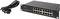 'Digitus 16-Ports Fast Ethernet Switch' med strømforsyningskabel. Rektangulær, sort enhed med seksten Ethernet-porte til netværksforbindelser.