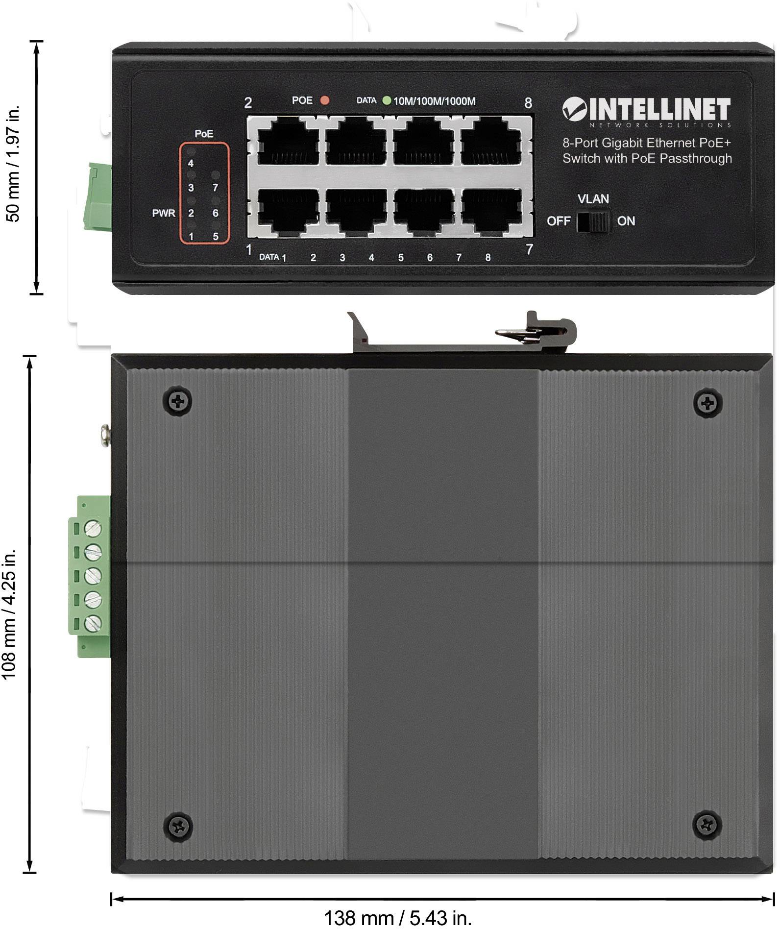 Intellinet 561264 Strømforsyning-switch 10 / 100 / 1000 MBit/s IEEE 802.3af (12.95 W), IEEE 802.3at (25.5 W)-6