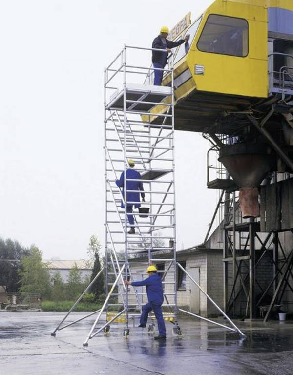 MUNK Günzburger Steigtechnik 167200 Aluminium Rullestillads Montering uden værktøj Arbejdshøjde (max.): 6.4 m