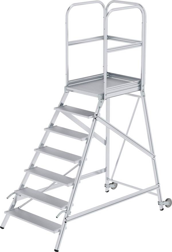 MUNK Günzburger Steigtechnik 56107 Aluminium Podietrappe Montering med værktøj Arbejdshøjde (max.): 3.7 m