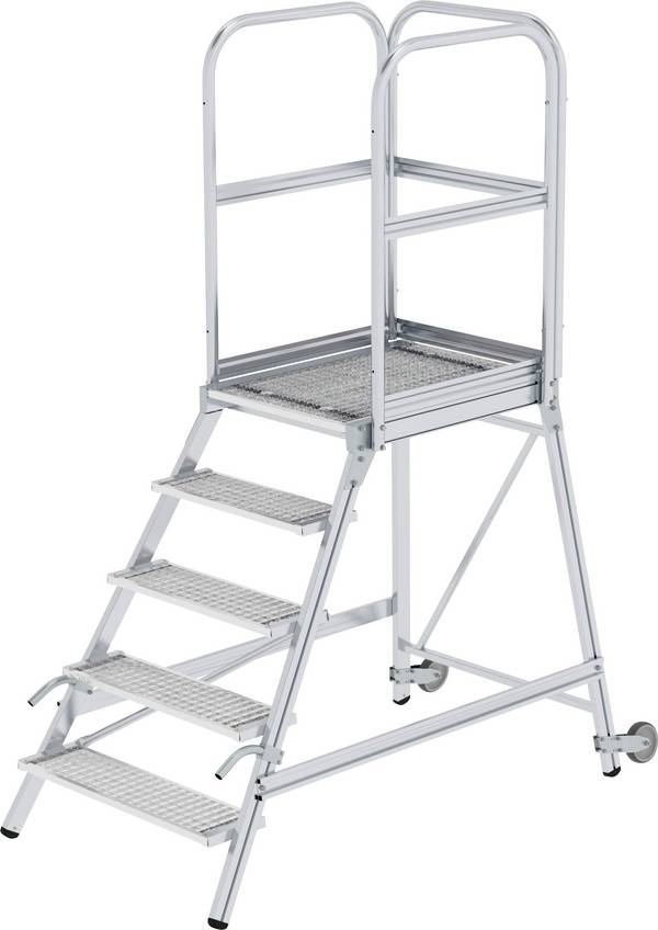 MUNK Günzburger Steigtechnik 58105 Aluminium Podietrappe Montering med værktøj Arbejdshøjde (max.): 3.2 m