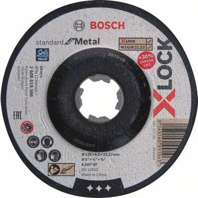 Bosch Accessories 2608619366 X-LOCK Skrubskive forkrøppet  1 stk. 125 mm 22.23 mm 1 stk