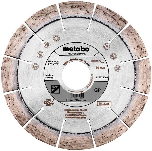 Metabo 628575000  Diamantskæreskive  Diameter 115 mm   1 stk