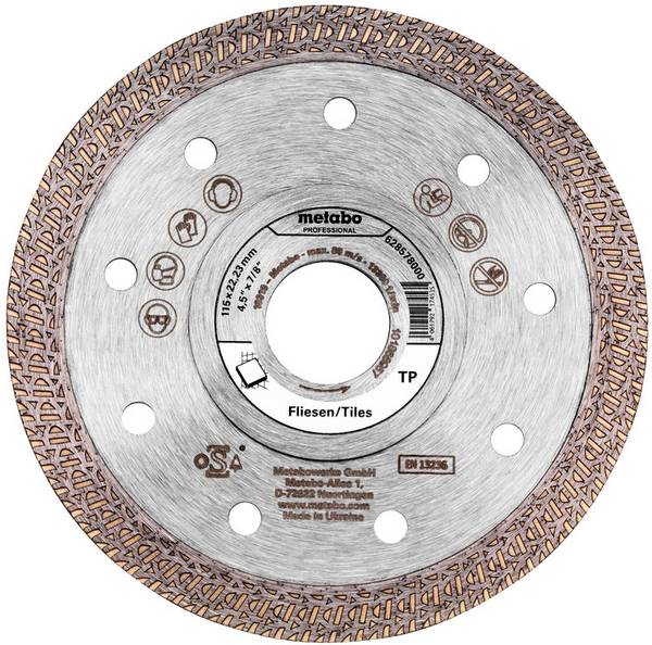 Metabo 628578000  Diamantskæreskive  Diameter 115 mm   1 stk
