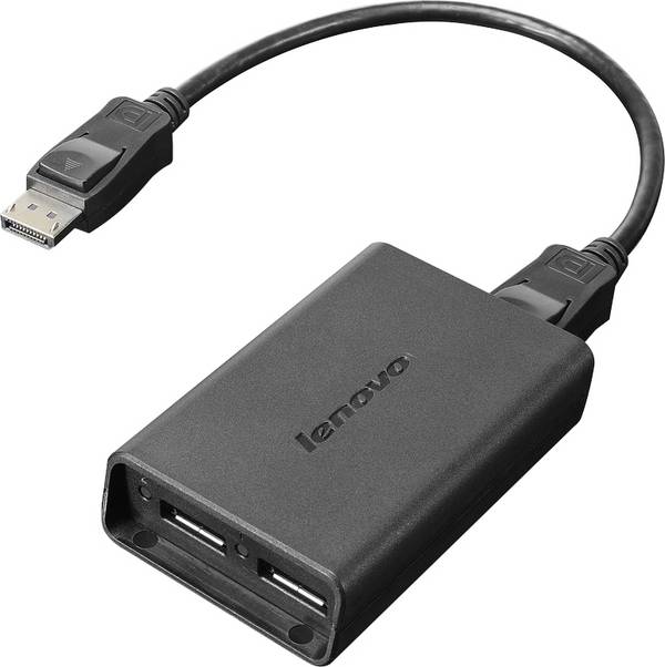Lenovo 0B47092 DisplayPort Adapter [1x DisplayPort-stik - 2x DisplayPort-bøsning] Flerfarvet  0 cm