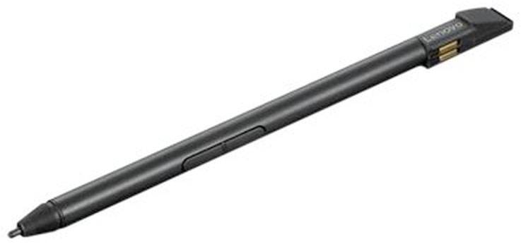 En sort digital pen ligger vandret. Egnet til touchscreen-enheder, ofte bruges den til præcis indtastning og tegning.