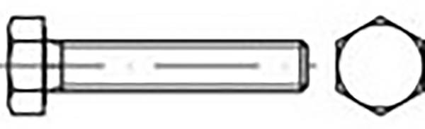 TOOLCRAFT TO-6862047 Sekskantsskrue M18 65 mm Udvendig sekskant DIN 961 Stål 25 stk