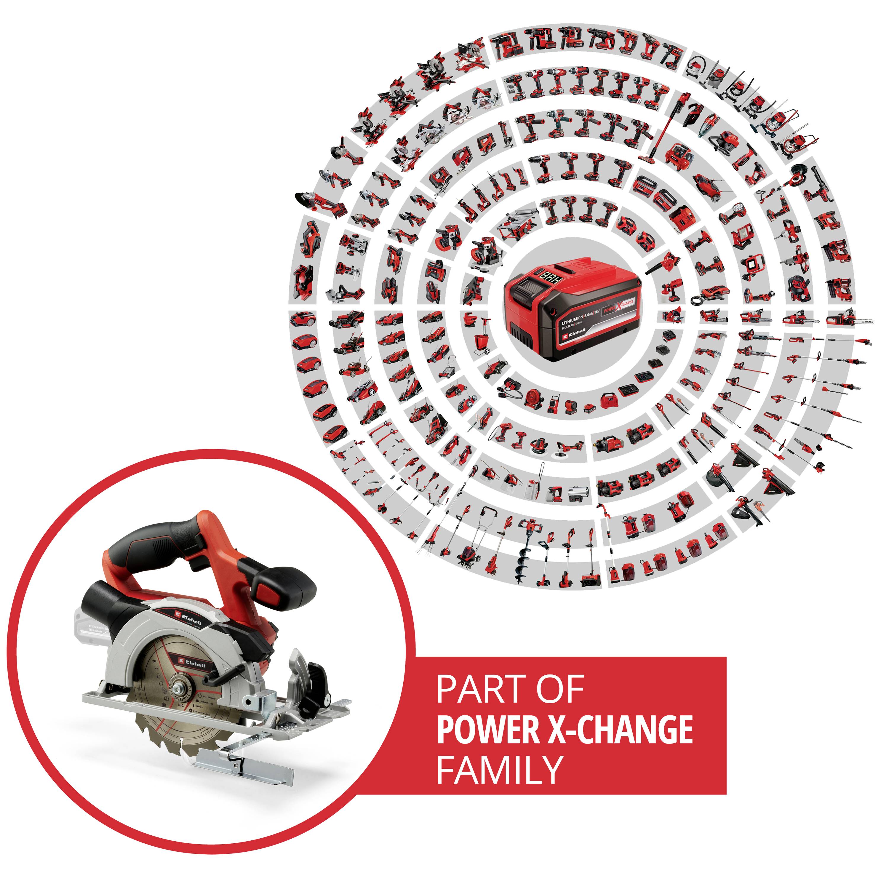 Einhell TE-CS 18/150 Li - Solo Batteridrevet, håndholdt rundsav 150 mm uden batteri, inkl. tilbehør 18 V-3