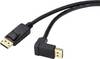 Renkforce DisplayPort Tilslutningskabel DisplayPort-stik, DisplayPort-stik 1.50 m Sort SP-9163732 forgyldte stik Displayport-kabel