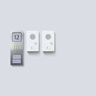 Siedle  SET CAB 850-2 E/W    Dørsamtaleanlæg  Bredbånd  Inforfelt    Sølv, Hvid