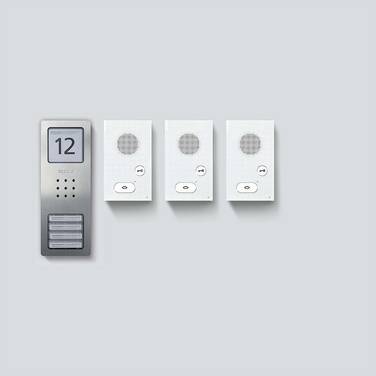 Siedle  SET CAB 850-3 E/W    Dørsamtaleanlæg  Bredbånd  Inforfelt    Sølv, Hvid