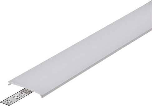 Et langt, smallere plastprofil med en indsat LED-liste, egnet til belysningsformål.