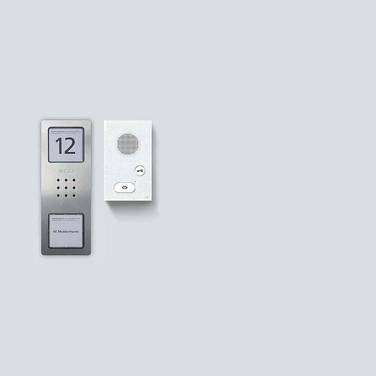 Siedle  SET CAB 850-1 E/W    Dørsamtaleanlæg  Bredbånd  Inforfelt    Sølv, Hvid