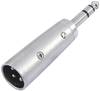 Omnitronic 30226455 XLR Adapter [1x XLR-stik 3-polet - 1x Jackstik 6.3 mm (stereo)] Sølv