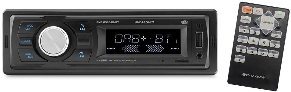 Caliber RMD033DAB-BT Bilradio DAB+ tuner, Håndfrit Bluetooth®-system, fjernbetjening, inkl. DAB-antenne | Conradelektronik.dk