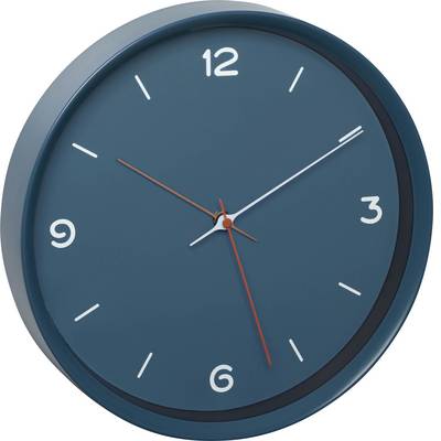 TFA Dostmann Orologio Da Parete Analogico Silenzioso - 30.3056.06 - Vetro E Plastica, Colore Blu Petrolio 30x30cm