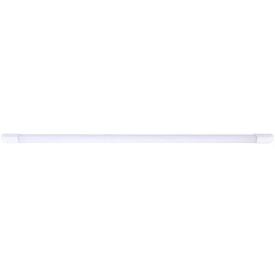En lang, rund LED-lampe med diffust hvidt lys, som er ideel til belysning af indendørs rum.