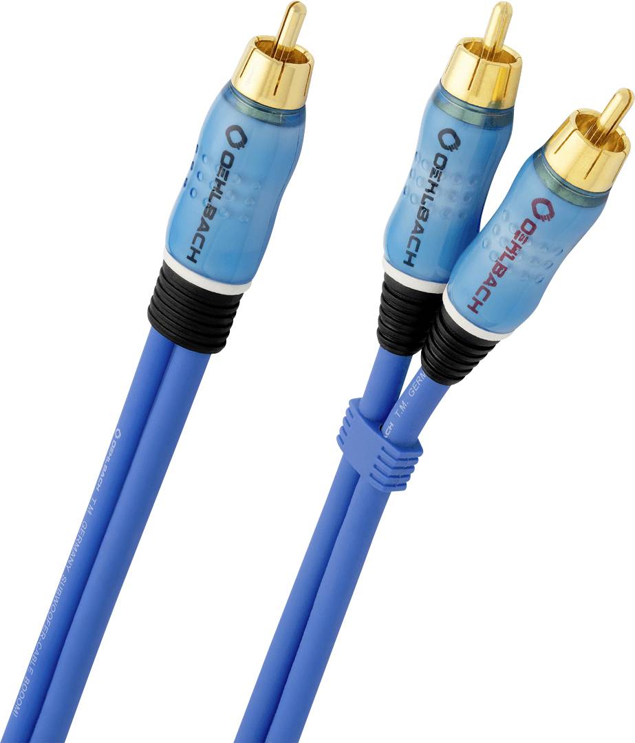 Oehlbach D1C22711 Phono Audio Y-kabel [2x Cinch-stik - 1x Cinch-stik] 12.50 m Blå