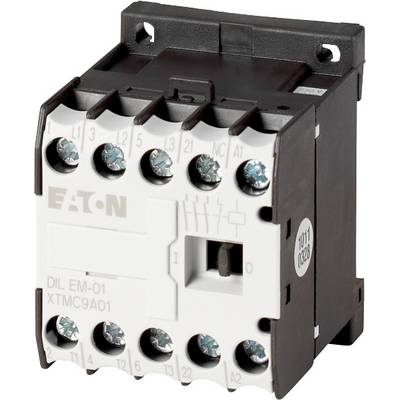 Et elektrisk kontaktor fra Eaton, model DIL EM-01, med flere skruekontakter. Bruges til styring af elektriske belastninger.