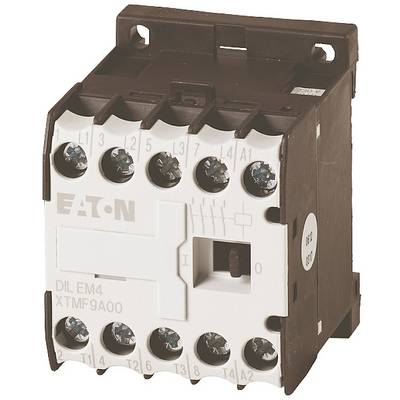 En elektrisk kontaktor med mærkepåtrykning, som bruges til at afbryde elektriske strømkredse i industrielle applikationer.