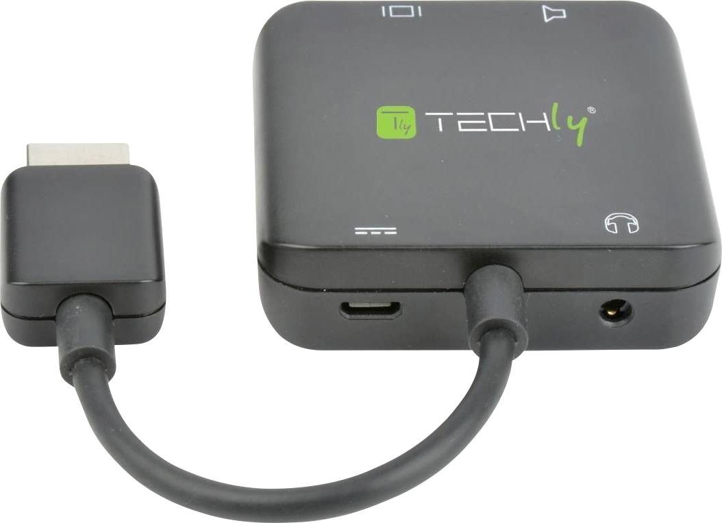 TECHly IDATA-HDMI-VGA8 HDMI / Udgang: Stereo (R/L) / Toslink / USB Adapter [1x HDMI-stik - 1x HDMI-tilslutning] Sort 4K UHD