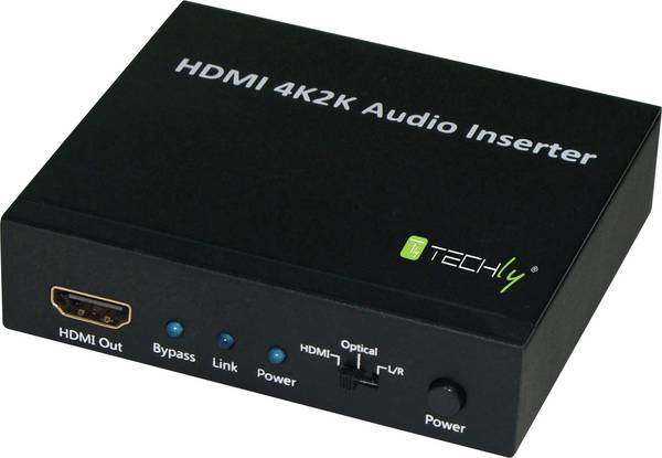 TECHly AV Konverter IDATA-HDMI-AI4K [HDMI - HDMI, Toslink, Jack] 1280 x 720 Pixel, 1920 x 1080 Pixel, 3840 x 2160 Pixel, 640 x 480 Pixel, 704 x 576 Pixel