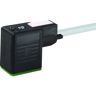 En sort rektangulær sensor med en grøn bund og kabelstik.