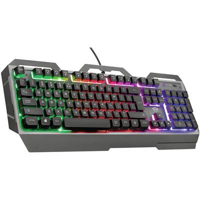 Trust GXT856 TORAC Gaming-tastatur Bredbånd, USB Belyst, Multimedietaster Deutsch, QWERTZ Sort