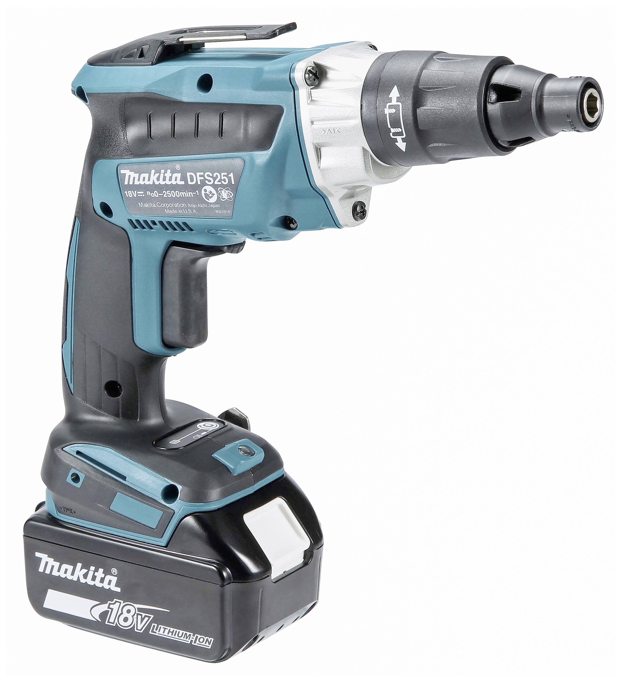 Akku-skruemaskine 18V, grøn-sort, mærke synligt på kabinettet. Egnet til skrueopgaver med høj ydeevne og ergonomi.