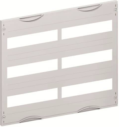 Hvid firkantet ventilationsgitter med vandrette spalter, egnet til væg- eller loftsmontering, til ventilation af rum.