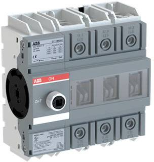 Kontakt med EIN/AUS-markeringer, grå boks og drejearm, egnet til elektriske anlæg. Modeloplysninger på forsiden.