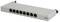 Et 8-ports keystone-patchpanel mærket 'CAT.6A', egnet til netværksforbindelser, set forfra.
