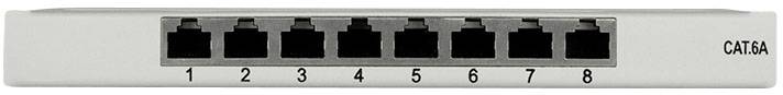 'CATSA netværksswitch med otte Ethernet-porte, nummereret fra 1 til 8.'