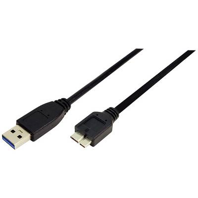 Et USB 3.0-kabel med en standard USB-stik i den ene ende og en Micro-USB-stik i den anden ende.