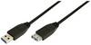 LogiLink USB-kabel USB 3.2 Gen1 USB-A-hanstik, USB-A-hunstik 2.00 m Sort dobbeltskærmet CU0042
