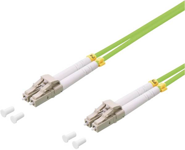 LogiLink FP5LC10 Glasfiber Lyslederkabel Tilslutningskabel 10.00 m Lindetræsgrøn  50/125 µ Multimode