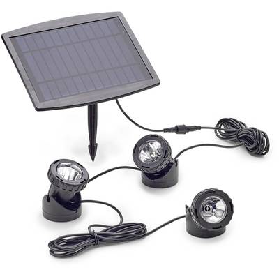Pontec 77939 Dambelysning Sæt med 3 stk. LED (RGB) 0.5 W Sort