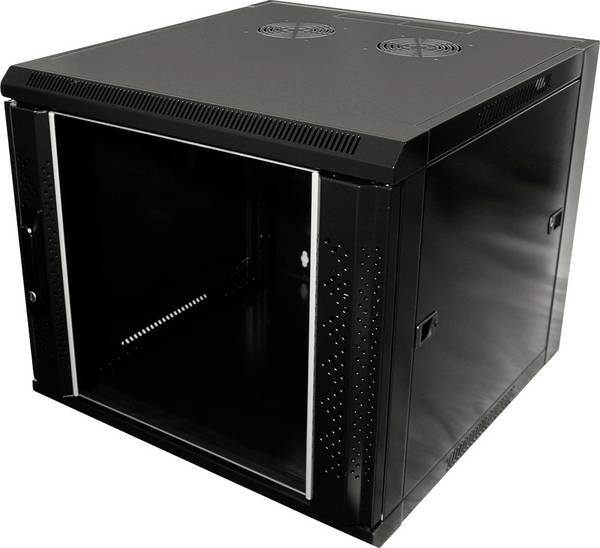Value  19 tommer vægkabinet (B x H x T) 570 x 368 x 450 mm 6 U Sort