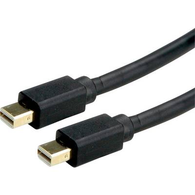 To black Mini DisplayPort-kabler med guldfarvede stik.