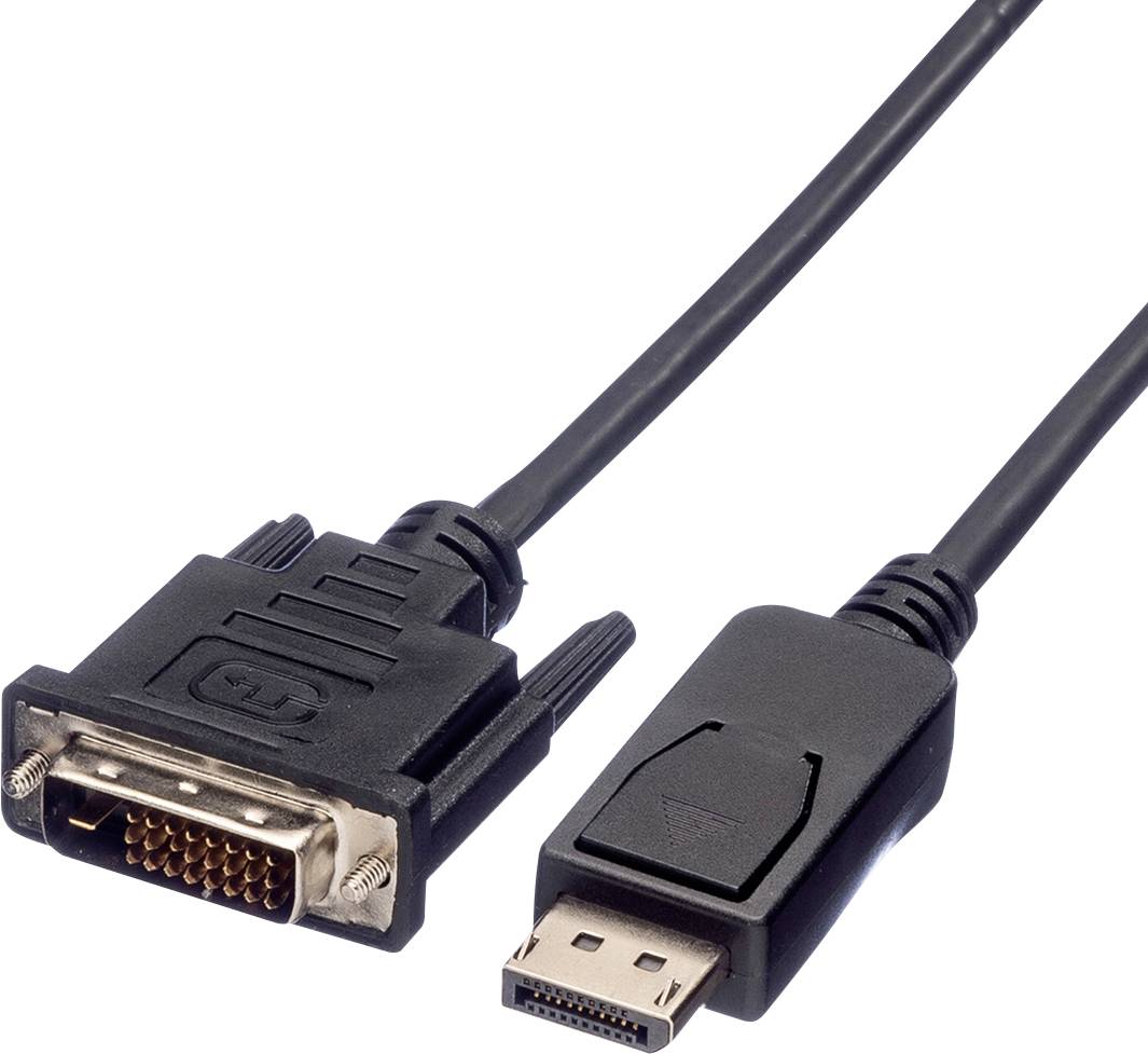 at styre auroch kradse Value DisplayPort / DVI Adapterkabel DisplayPort-stik, DVI-D 24+1-pol. Stik  1.50 m Sort 11.99.5608 Afskærmet Displayport | Conradelektronik.dk