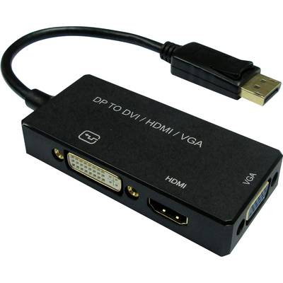 Value DisplayPort / DVI / HDMI / VGA Adapterkabel DisplayPort-stik, DVI-D 24+1-pol. Fatning, HDMI-A-hunstik, VGA 15-pole