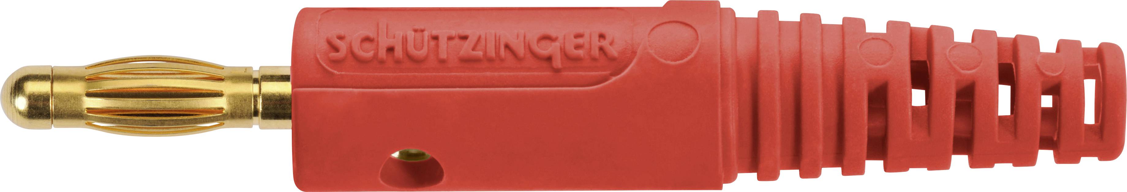 Schützinger DI FK 8 L Au / RT Fjederstik Stik Rød 1 stk Piece