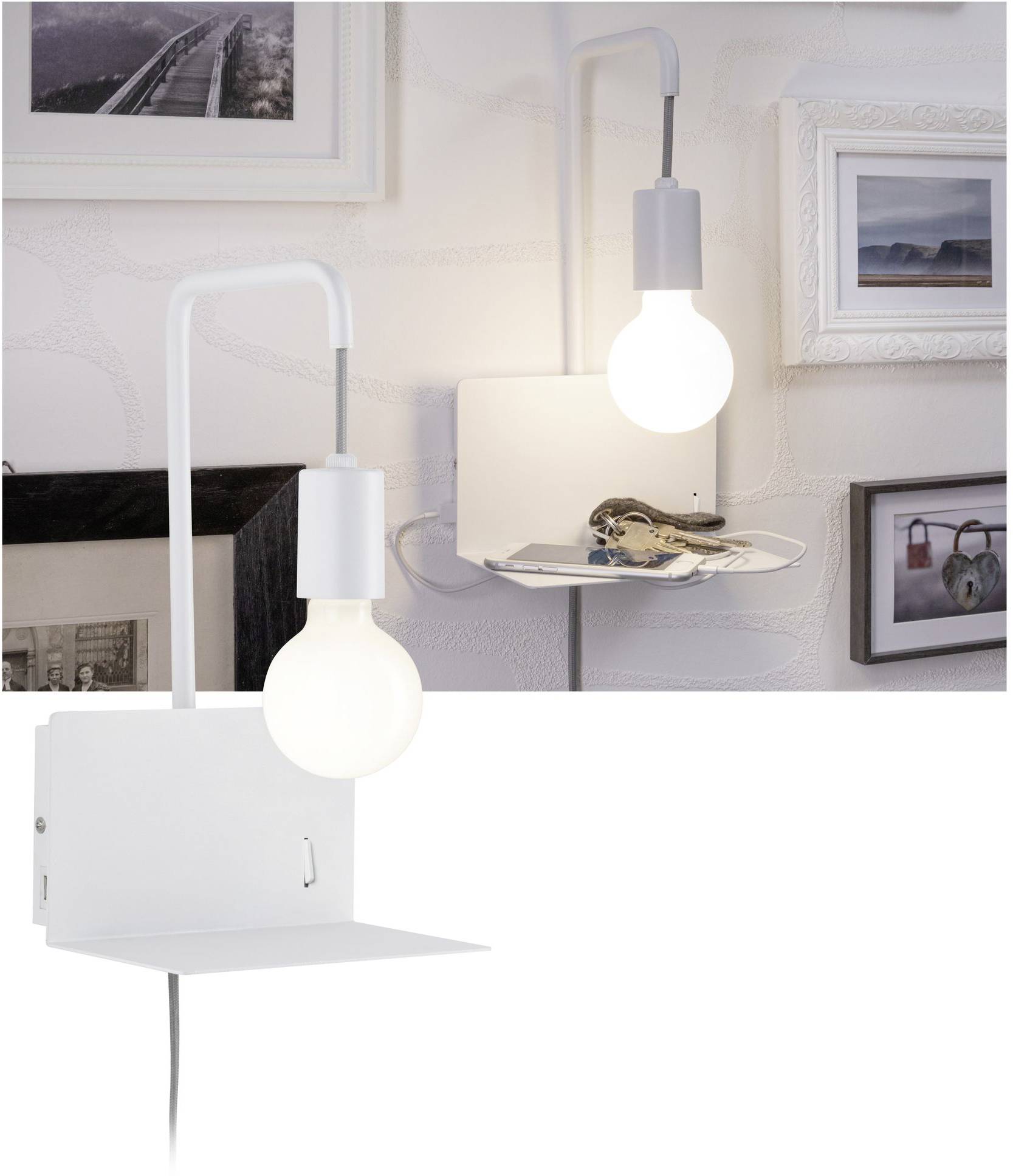 Paulmann Calvani 79812 Vægbelysning E27 LED (RGB) Hvid