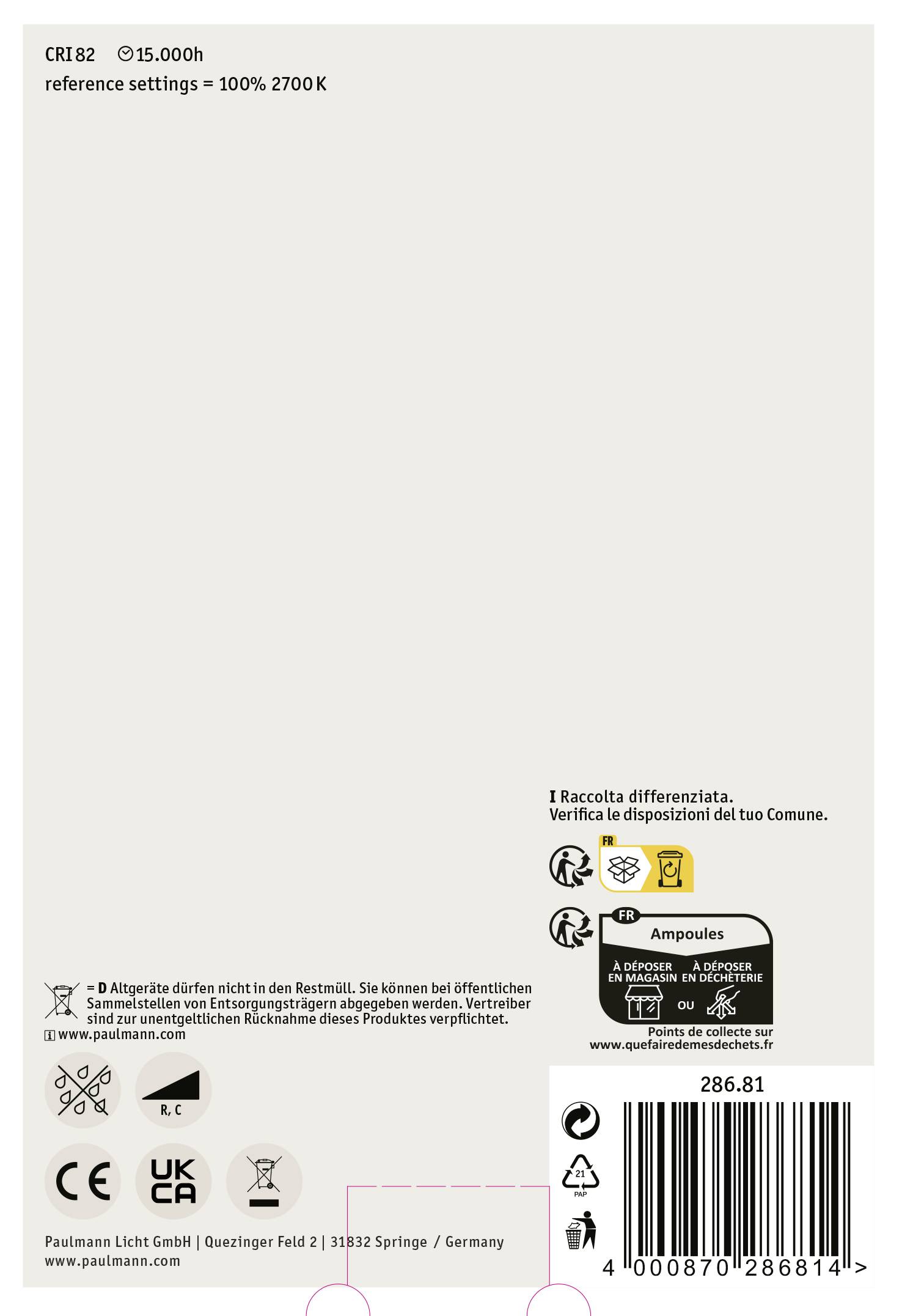 Paulmann 28681 LED (RGB)-lamp EEK F (A - G) E27 Globeform 6.5 W = 50 W Varmhvid (Ø x H) 125 mm x 174 mm kan dæmpes 1 stk-4