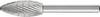 PFERD TOOLS 22407436 Fræsestift HSS Flamme Længde 70 mm Mål, Ø 12 mm Arbejdslængde 30 mm Skaftdiameter 6 mm 1 stk.