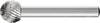 PFERD TOOLS 22420536 Fræsestift HSS Kugle 12 mm Længde 51 mm Mål, Ø 12 mm Arbejdslængde 10 mm Skaftdiameter 6 mm 1 stk.